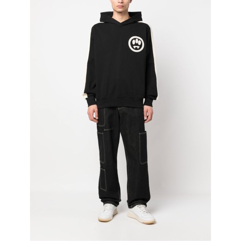Barrow Hoodie With Crochet Sleeve Stripe M